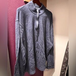 Men’s Joseph Abboud 3XLT blue soft quarter zip 100% cotton